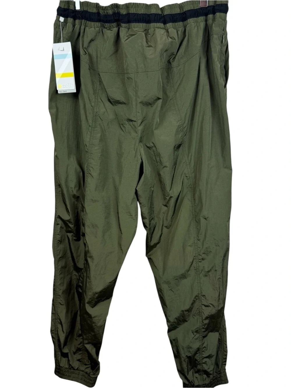 NWT Zella olive green windbreaker jogger pants sz 1X